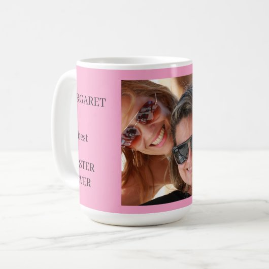 最高のパーソナライズされた姉妹 コーヒーマグカップ (正面左)