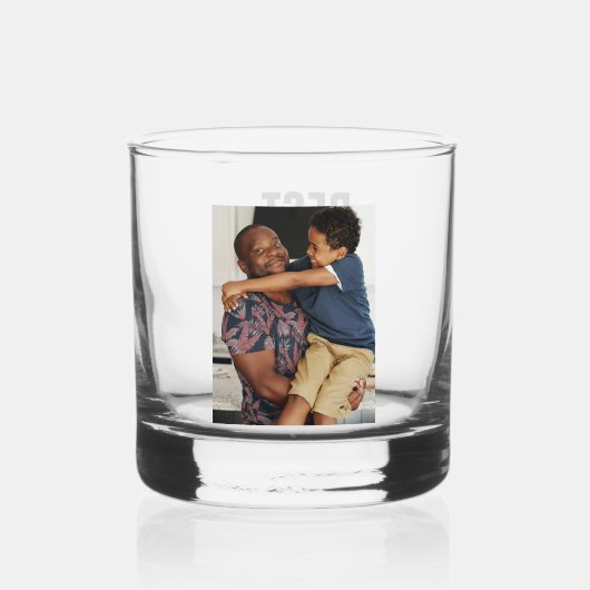 最高のパーソナライズされた文字 ウイスキーグラス (裏面)