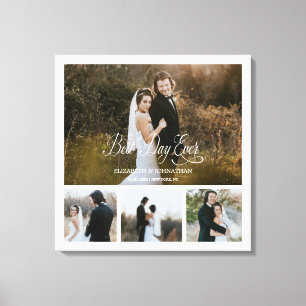 最高のパーソナライズされた日の写真コラージュ キャンバスプリント