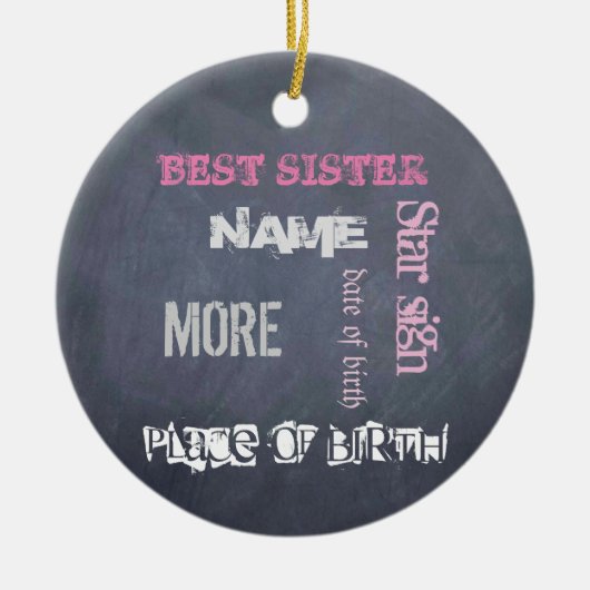 最高のパーソナライズされた板 セラミックオーナメント (正面)