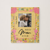 最高のパーソナライズされた母は家族の写真と文字 ジグソーパズル (縦)