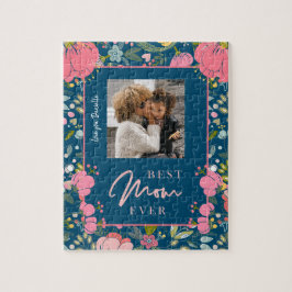 最高のパーソナライズされた母は家族の写真と文字 ジグソーパズル