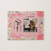 最高のパーソナライズされた母は家族の写真と文字 ジグソーパズル (横)