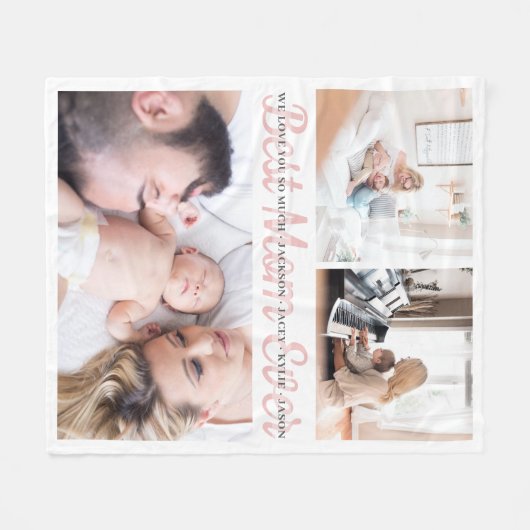 最高のパーソナライズされた母エバカスタムフリースブランケット フリースブランケット (正面(横))