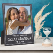 最高のパーソナライズされた素晴らしシャルボ素朴ード フォトプラーク (側面)