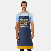 最高のパーソナライズされた賞与パパ エプロン (着用した状態)