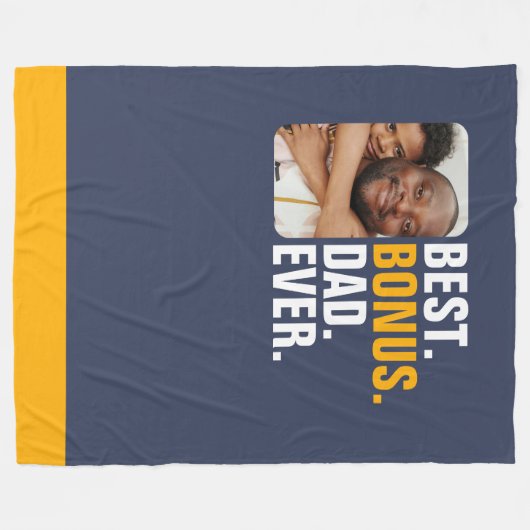 最高のパーソナライズされた賞与パパ フリースブランケット (正面(横))