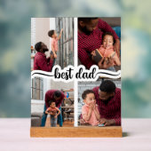 最高のパーソナライズされた4 Photo Collage アクリルサイン (ニュートラル)