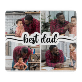 最高のパーソナライズされた4 Photo Collage カッティングボード