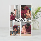 最高のパーソナライズされた4 Photo Collage サンキューカード (スタンド正面)