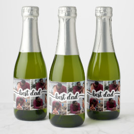 最高のパーソナライズされた4 Photo Collage スパークリングワインラベル