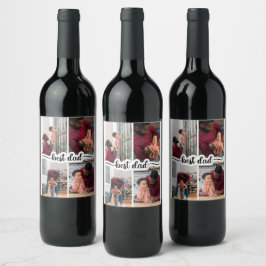 最高のパーソナライズされた4 Photo Collage ワインラベル