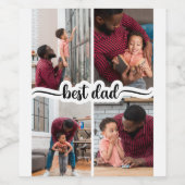 最高のパーソナライズされた4 Photo Collage ワインラベル (シングルラベル)