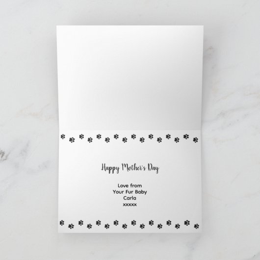 最高のパーソナライズされた・ドッグ母の日 シーズンカード (内部)