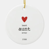 最高のパーソナライズされたEVERタイプモダンラフォント セラミックオーナメント (正面)