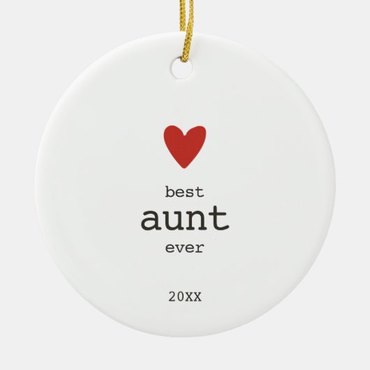 最高のパーソナライズされたEVERタイプモダンラフォント セラミックオーナメント (正面)