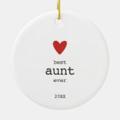 最高のパーソナライズされたEVERタイプモダンラフォント セラミックオーナメント (裏面)