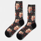 最高のパーソナライズされたFriends写真 – 黒の顔 ソックス (左)