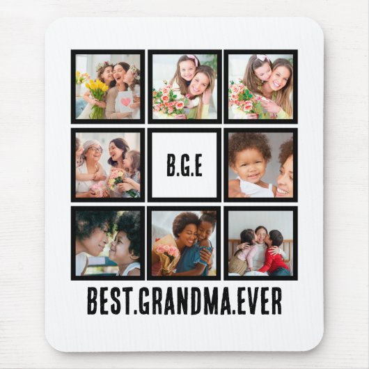 最高のパーソナライズされたGramona Ever 8 Photo Collage T-S マウスパッド (正面)