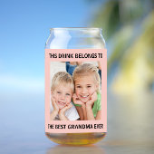 最高のパーソナライズされたGranda Ever Photo Pink ガラス缶
