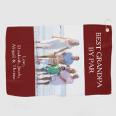 最高のパーソナライズされたGrandpa By Par Photo ゴルフタオル (横)