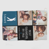 最高のパーソナライズされたGrandpa by Par Photo Gift ゴルフタオル (横)