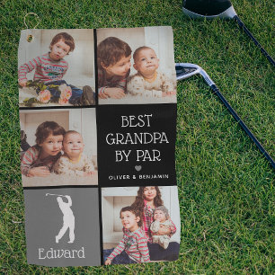 最高のパーソナライズされたGrandpa by Par Photo Gift ゴルフタオル