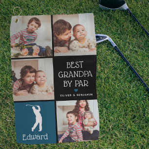 最高のパーソナライズされたGrandpa by Par Photo Gift ゴルフタオル