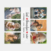 最高のパーソナライズされたGrandpa Ever 6の写真 フリースブランケット (正面(横))