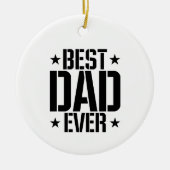 最高のパーソナライズされたMessage Christmas Everのパパ セラミックオーナメント (正面)