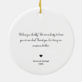 最高のパーソナライズされたMessage Christmas Everのパパ セラミックオーナメント (裏面)