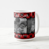 最高のパーソナライズされたPlaidパターン コーヒーマグカップ (正面右)