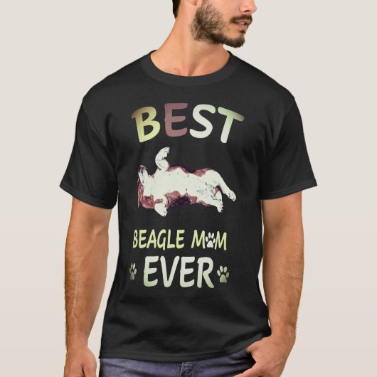 最高のビーグルママ ビーグル Tシャツ (正面)