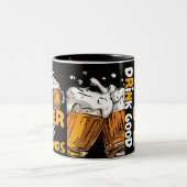 最高のビール好き ツートーンマグカップ (中央)