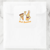 最高のピザとビール スクエアシール (バッグ)