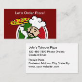 最高のピザ取り出し名刺 名刺 (正面/裏面)