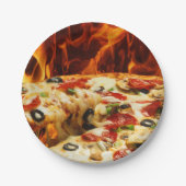 最高のピザ ペーパープレート (正面)
