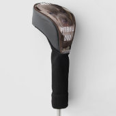 最高のピットブルパパ、犬の父の日 ゴルフヘッドカバー (アングル)