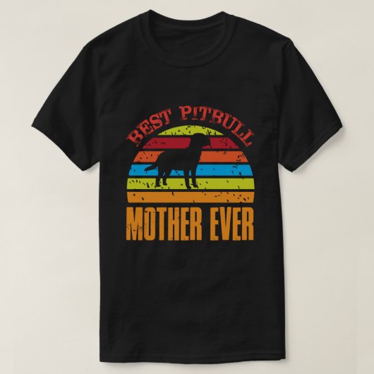 最高のピットブル母エバヴィンテージ Tシャツ (デザイン正面)
