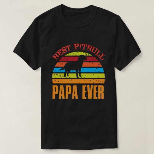 最高のピットブルPAPA EVERヴィンテージ Tシャツ (デザイン正面)
