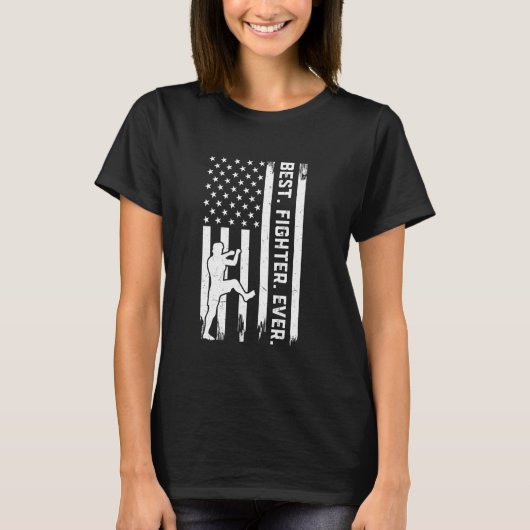 最高のファイターEver – ムエタイ国旗 Tシャツ (正面)