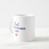 最高のファッション・デザイナ コーヒーマグカップ (正面左)
