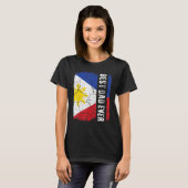 最高のフィリピン人パパ フィリピン国旗 父の日 Tシャツ (正面フル)