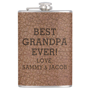 最高のフェイクエンボスレザーグレインテクスチャ フラスク