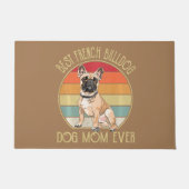 最高のフランスの牛の犬の母は常に犬の恋人は長いs ドアマット (正面)