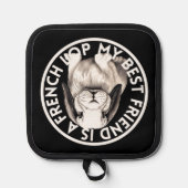 最高のフランスのLopウサギ 鍋敷き (正面)