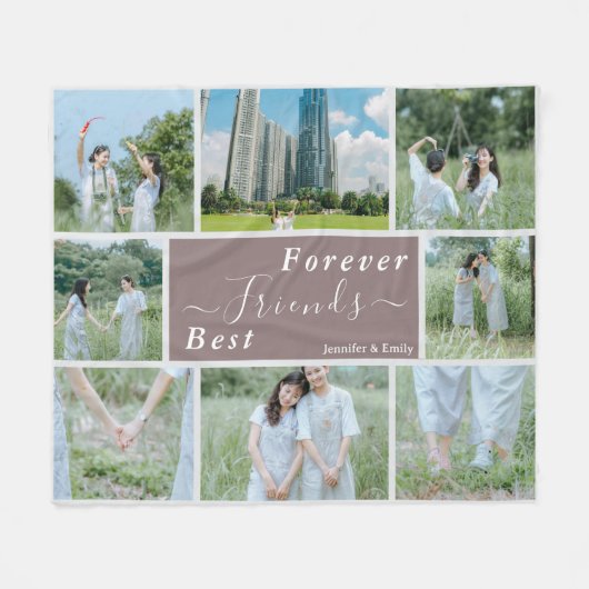 最高のフレンズフォーエバーカスタムフォトフリースブランケット フリースブランケット (正面(横))