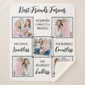 最高のフレンズフォーエバーカスタム5 Photo Friendship シェルパブランケット (正面)