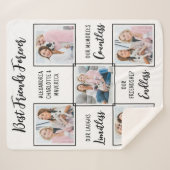 最高のフレンズフォーエバーカスタム5 Photo Friendship シェルパブランケット (正面(横))