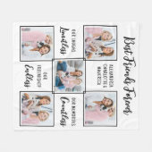 最高のフレンズフォーエバーカスタム5 Photo Friendship フリースブランケット (正面(横))